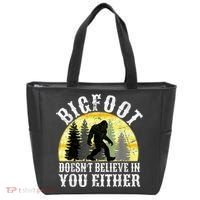 Bigfoot Doesn't Believe In You Either Distressed Tote Bag thumb 0