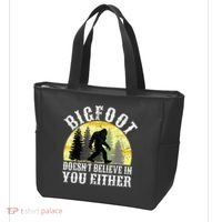 Bigfoot Doesn't Believe In You Either Distressed Tote Bag thumb 3