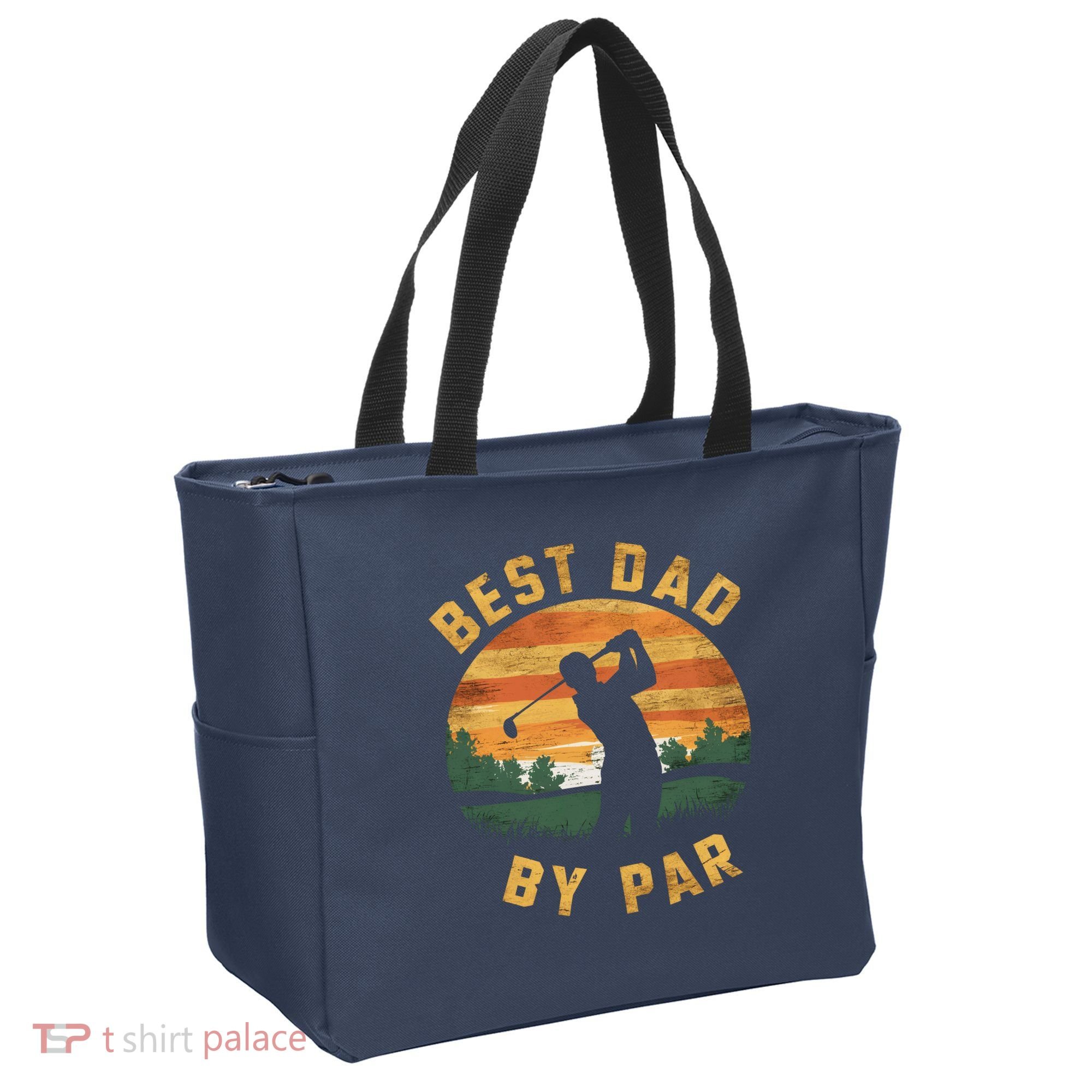 Best Dad By Par For Golf Dad Funny Dad Funny Father’S Day Dad Jokes Golfer Dad Tote Bag