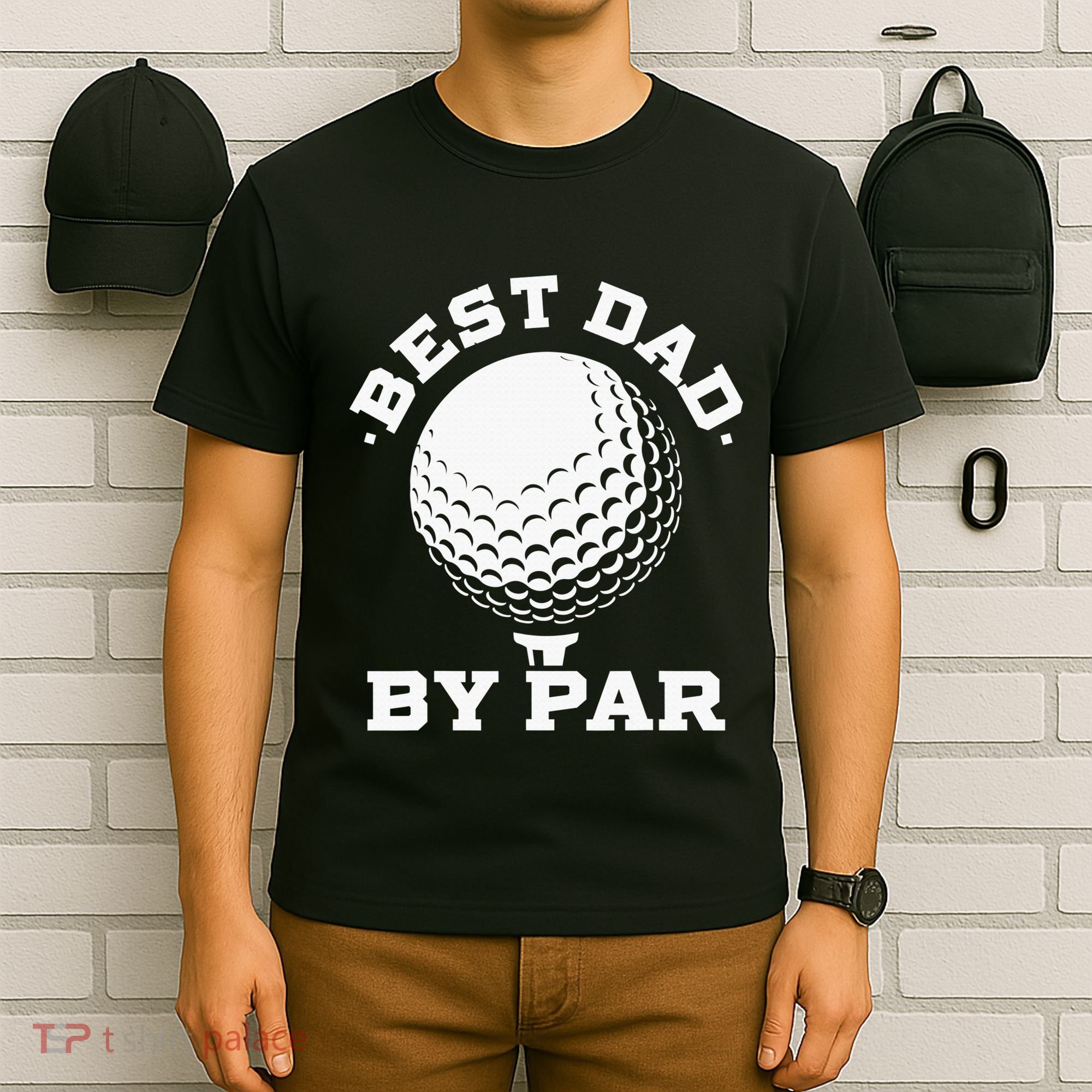 Best Dad By Par Golf Player Golfer Dad Fathers Day T-Shirt