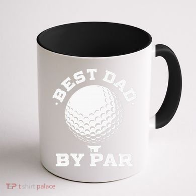 Best Dad By Par Golf Player Golfer Dad Fathers Day Coffee Mug back