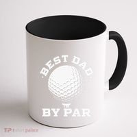 Best Dad By Par Golf Player Golfer Dad Fathers Day Coffee Mug thumb 1