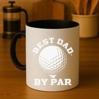 Best Dad By Par Golf Player Golfer Dad Fathers Day Coffee Mug thumb 4