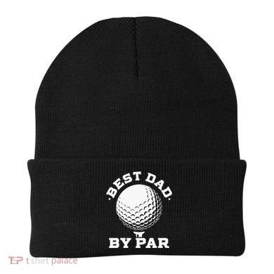 Best Dad By Par Golf Player Golfer Dad Fathers Day Beanie