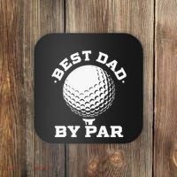 Best Dad By Par Golf Player Golfer Dad Fathers Day Coaster thumb 0