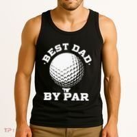 Best Dad By Par Golf Player Golfer Dad Fathers Day Tank Top thumb 3