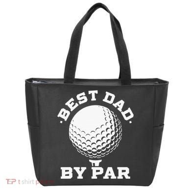 Best Dad By Par Golf Player Golfer Dad Fathers Day Tote Bag