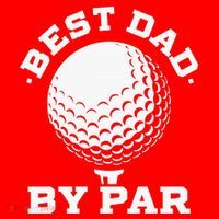 Best Dad By Par Golf Player Golfer Dad Fathers Day Santa Hat thumb 1