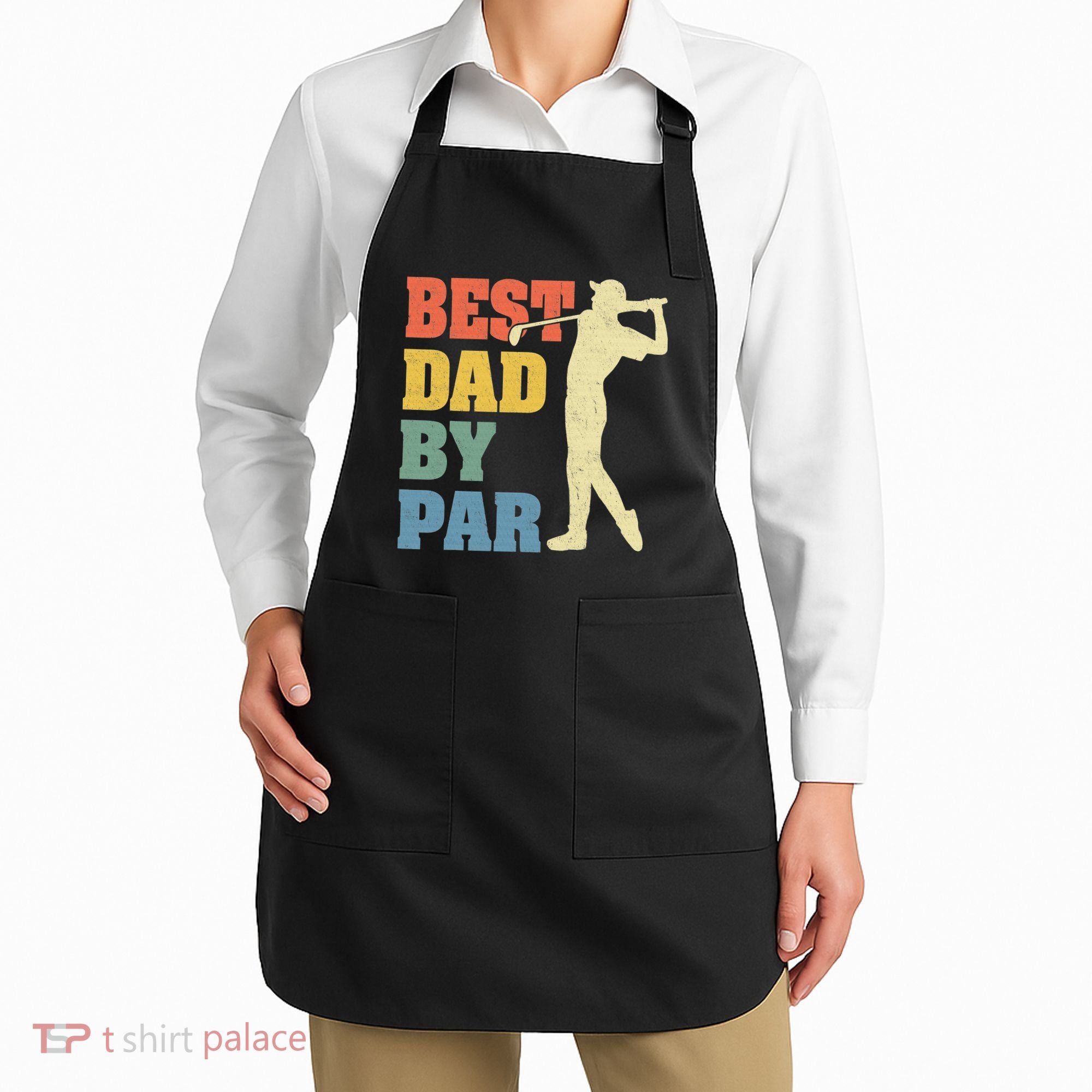 Best Dad By Par Golf American Us Flag Apron