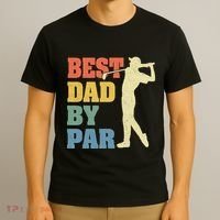 Best Dad By Par Golf American Us Flag T-Shirt thumb 3
