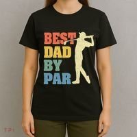 Best Dad By Par Golf American Us Flag T-Shirt thumb 4