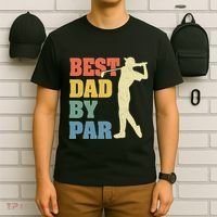 Best Dad By Par Golf American Us Flag T-Shirt thumb 6