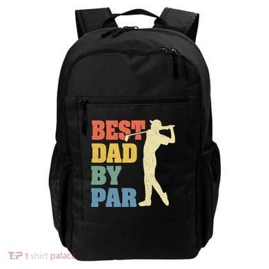 Best Dad By Par Golf American Us Flag Backpack