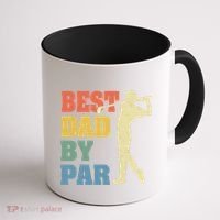 Best Dad By Par Golf American Us Flag Coffee Mug thumb 1