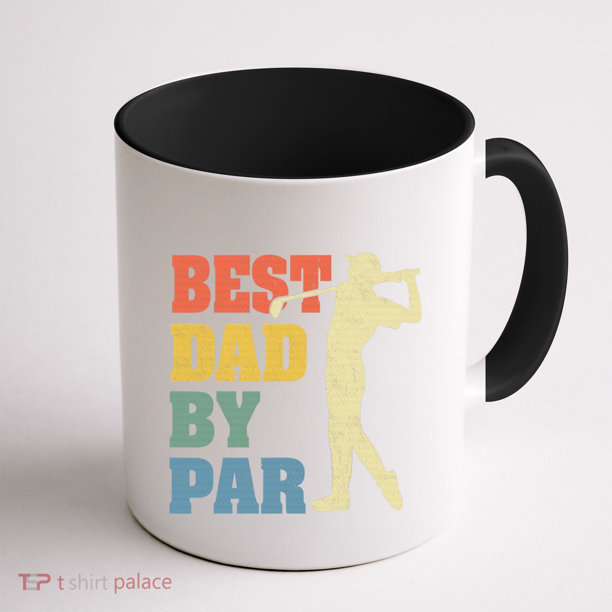 Best Dad By Par Golf American Us Flag Coffee Mug