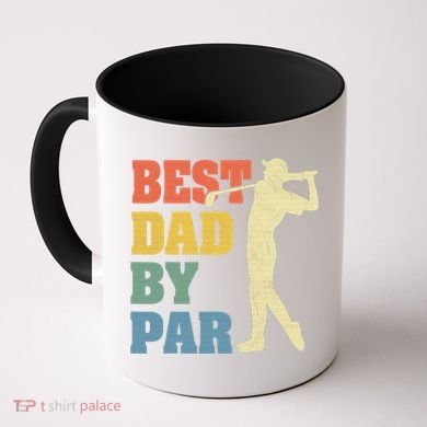 Best Dad By Par Golf American Us Flag Coffee Mug
