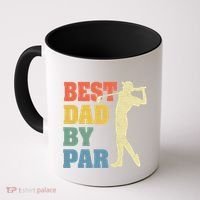 Best Dad By Par Golf American Us Flag Coffee Mug thumb 0
