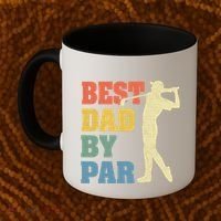 Best Dad By Par Golf American Us Flag Coffee Mug thumb 2