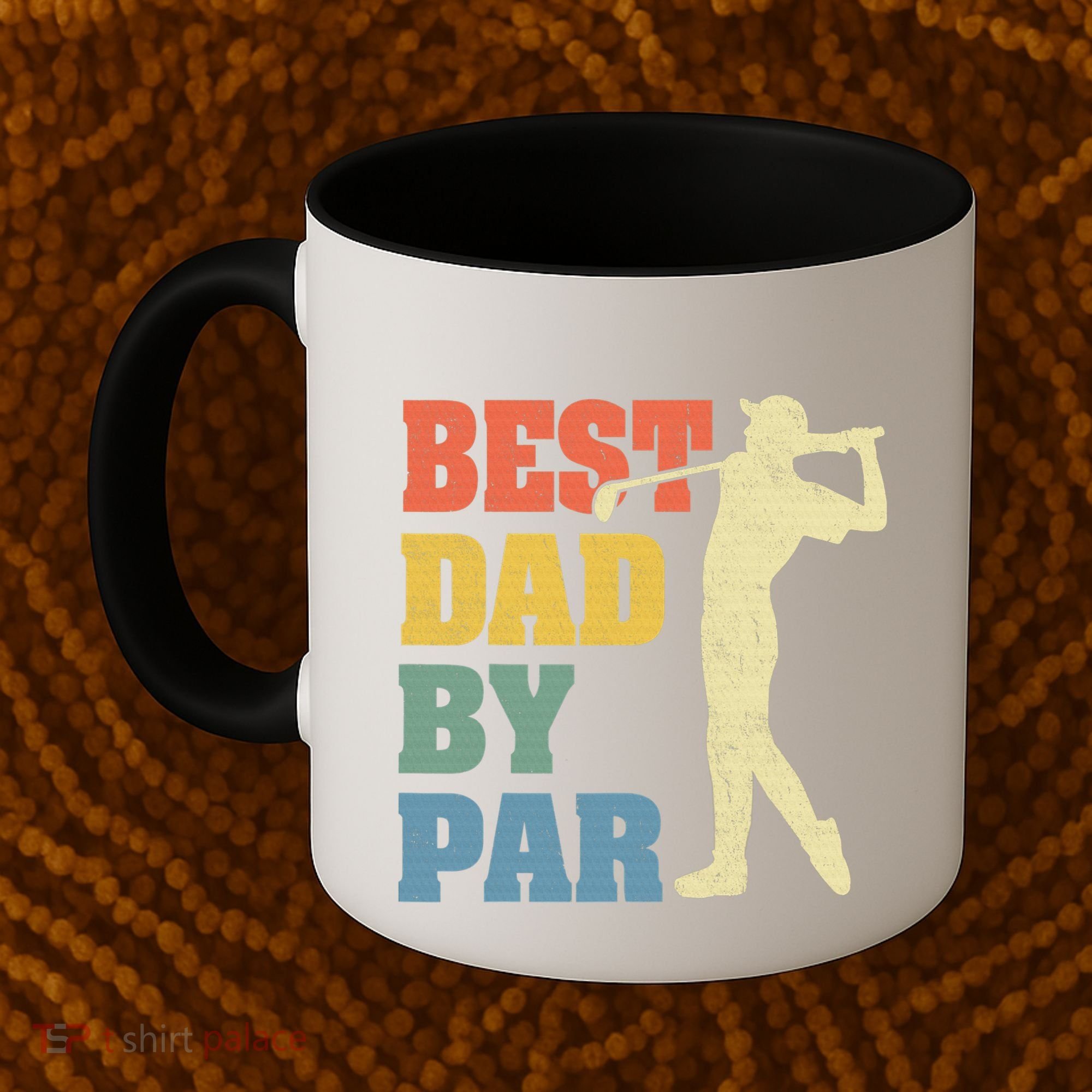 Best Dad By Par Golf American Us Flag Coffee Mug