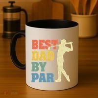 Best Dad By Par Golf American Us Flag Coffee Mug thumb 4