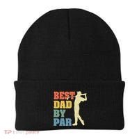 Best Dad By Par Golf American Us Flag Beanie thumb 0