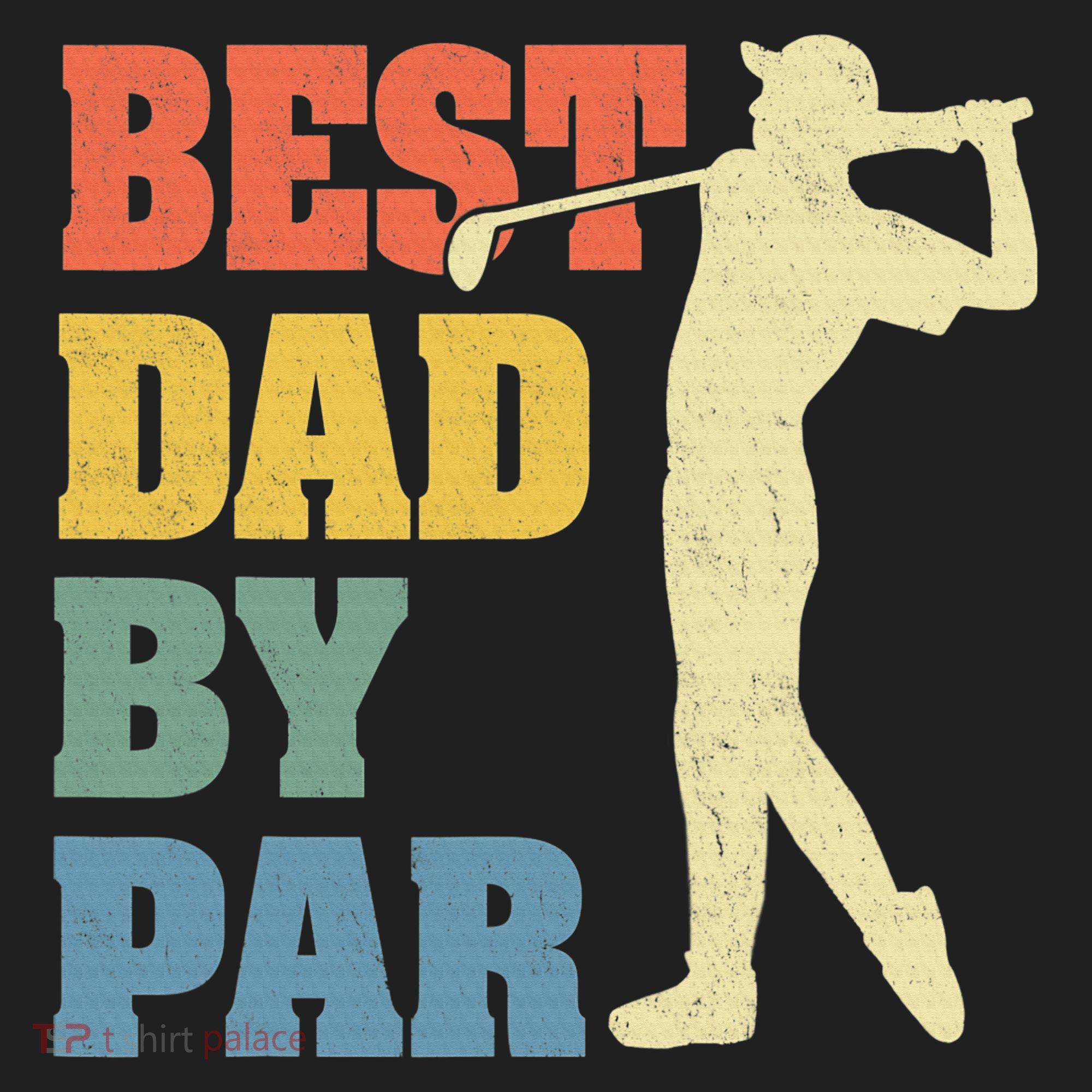 Best Dad By Par Golf American Us Flag Beanie