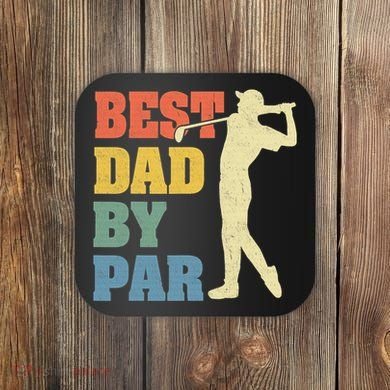 Best Dad By Par Golf American Us Flag Coaster