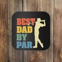 Best Dad By Par Golf American Us Flag Coaster thumb 0