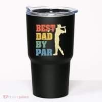 Best Dad By Par Golf American Us Flag Tumbler thumb 0