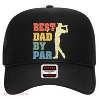 Best Dad By Par Golf American Us Flag Hat thumb 0