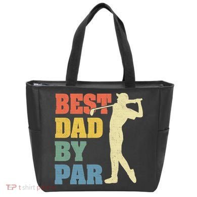 Best Dad By Par Golf American Us Flag Tote Bag