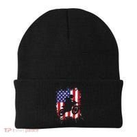 Best Dirt Bike Dirtbike Racing Us Flag Biker Beanie thumb 0