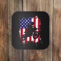 Best Dirt Bike Dirtbike Racing Us Flag Biker Coaster thumb 0
