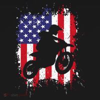 Best Dirt Bike Dirtbike Racing Us Flag Biker Baby Bodysuit thumb 2