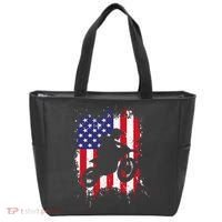 Best Dirt Bike Dirtbike Racing Us Flag Biker Tote Bag thumb 0