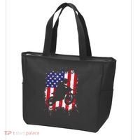Best Dirt Bike Dirtbike Racing Us Flag Biker Tote Bag thumb 3