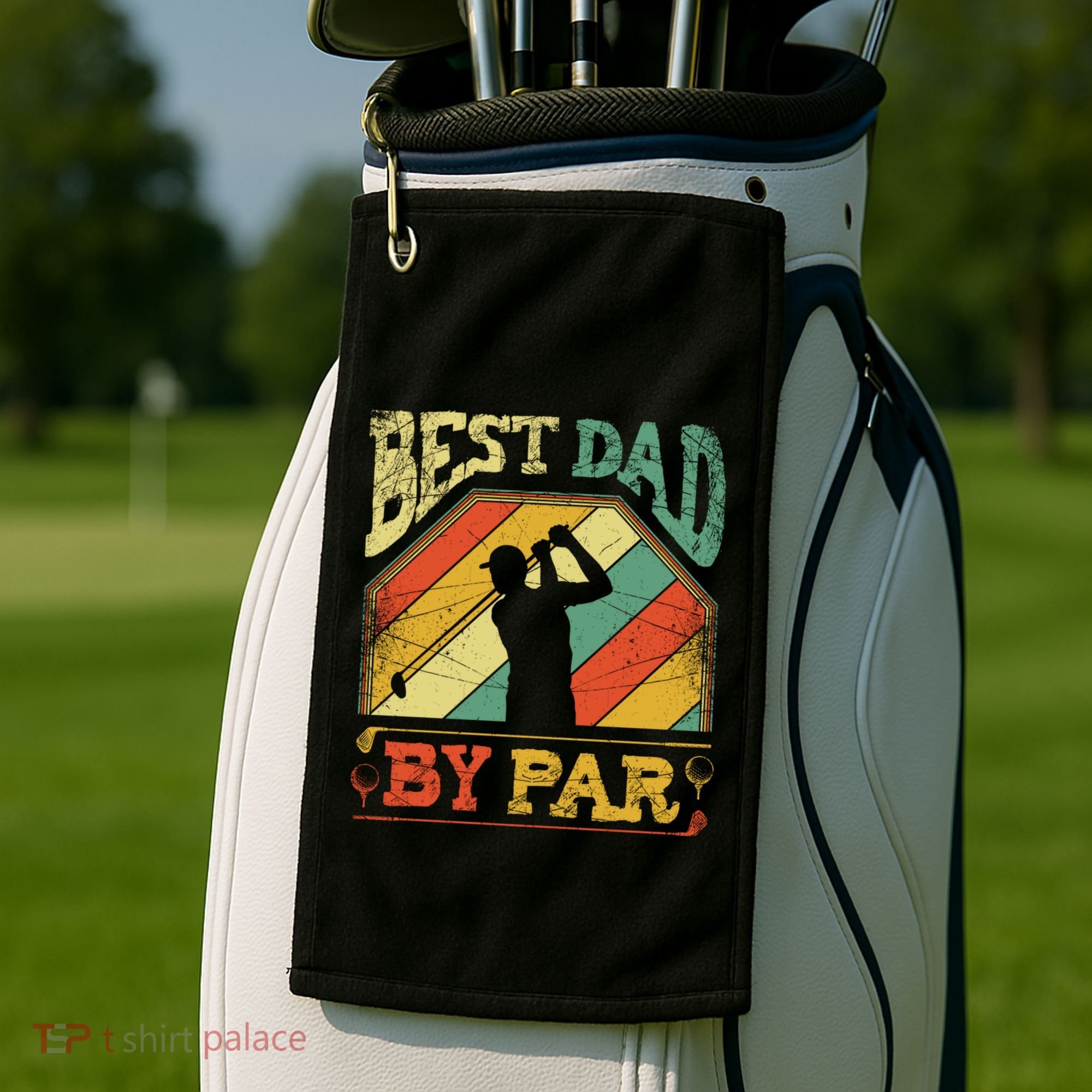 Best Dad By Par Father Appreciation Golf Lover FatherS Day Cool Gift Golf Towel