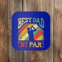 Best Dad By Par Father Appreciation Golf Lover FatherS Day Cool Gift Coaster thumb 0