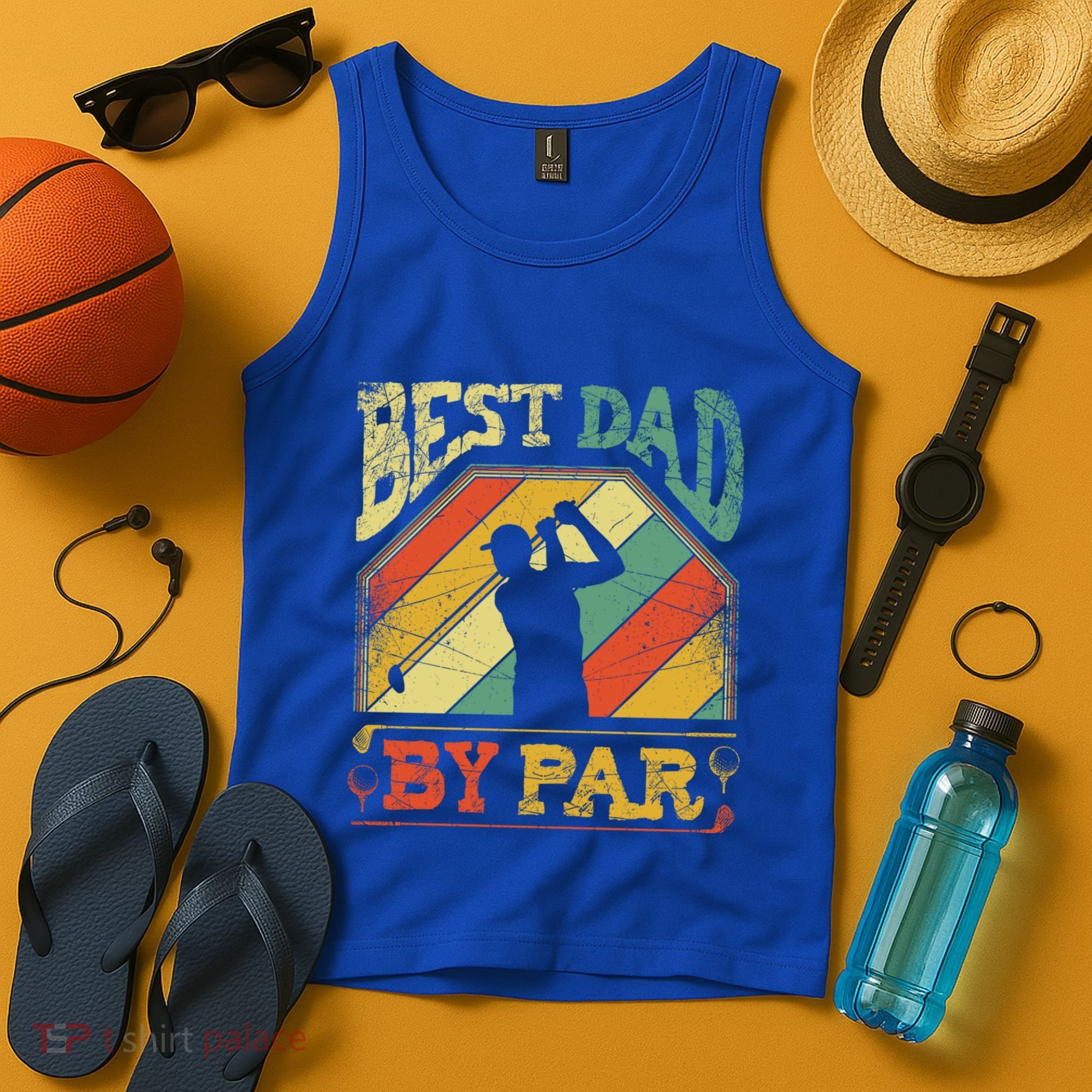 Best Dad By Par Father Appreciation Golf Lover FatherS Day Cool Gift Tank Top
