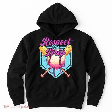 Baseball Drip Boy Home Plate Sports Respect The Drip  Hoodie