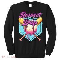 Baseball Drip Boy Home Plate Sports Respect The Drip  Sweatshirt thumb 0