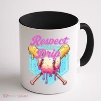 Baseball Drip Boy Home Plate Sports Respect The Drip  Coffee Mug thumb 1