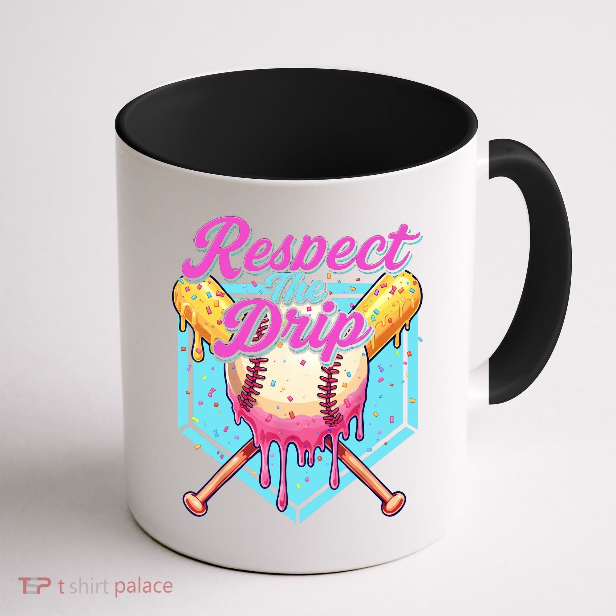 Baseball Drip Boy Home Plate Sports Respect The Drip  Coffee Mug