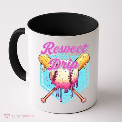 Baseball Drip Boy Home Plate Sports Respect The Drip  Coffee Mug