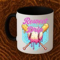 Baseball Drip Boy Home Plate Sports Respect The Drip  Coffee Mug thumb 2