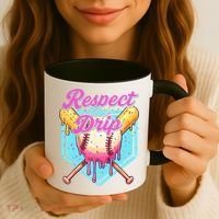 Baseball Drip Boy Home Plate Sports Respect The Drip  Coffee Mug thumb 3
