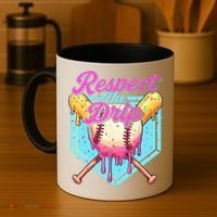 Baseball Drip Boy Home Plate Sports Respect The Drip  Coffee Mug thumb 4