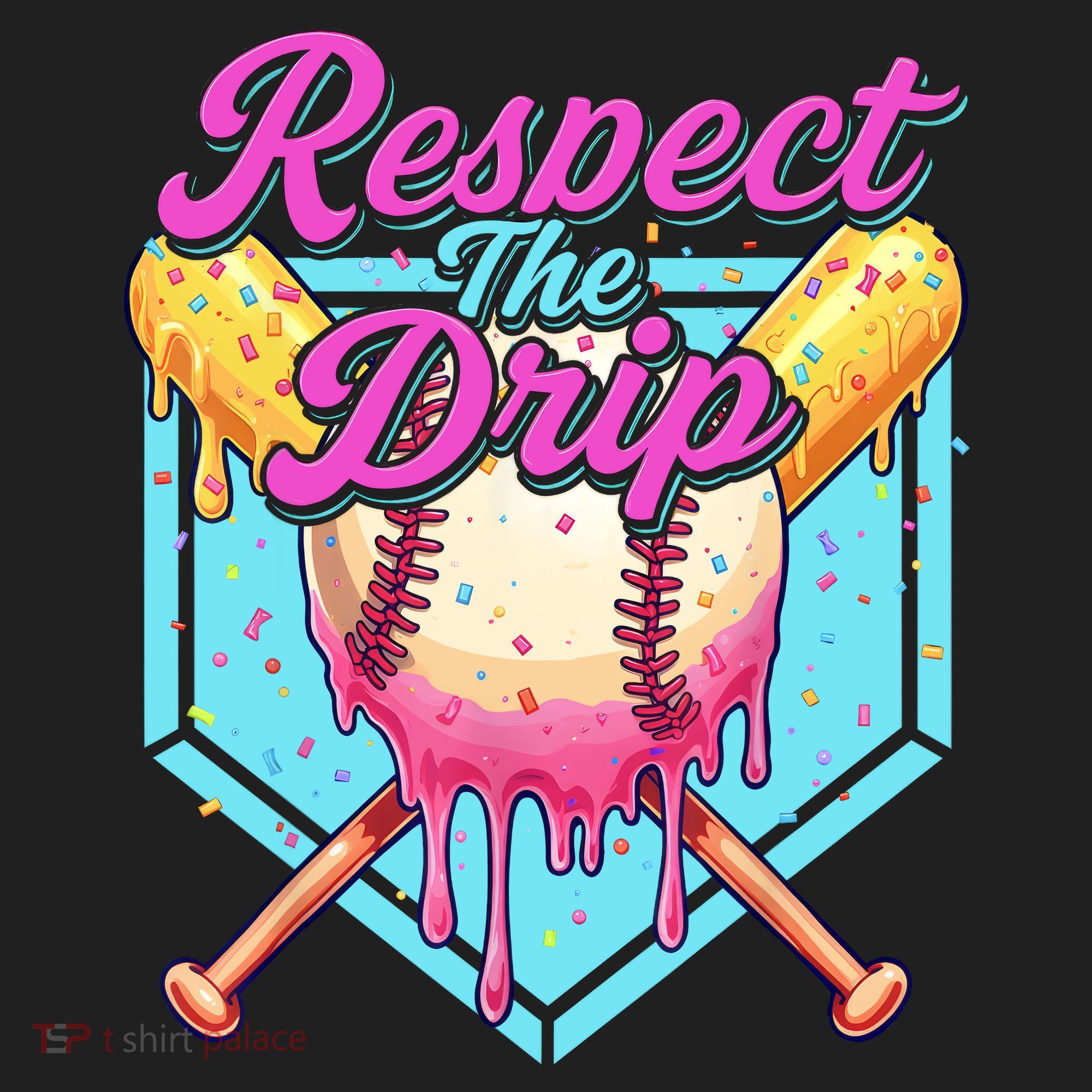 Baseball Drip Boy Home Plate Sports Respect The Drip  Beanie