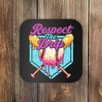 Baseball Drip Boy Home Plate Sports Respect The Drip  Coaster thumb 0