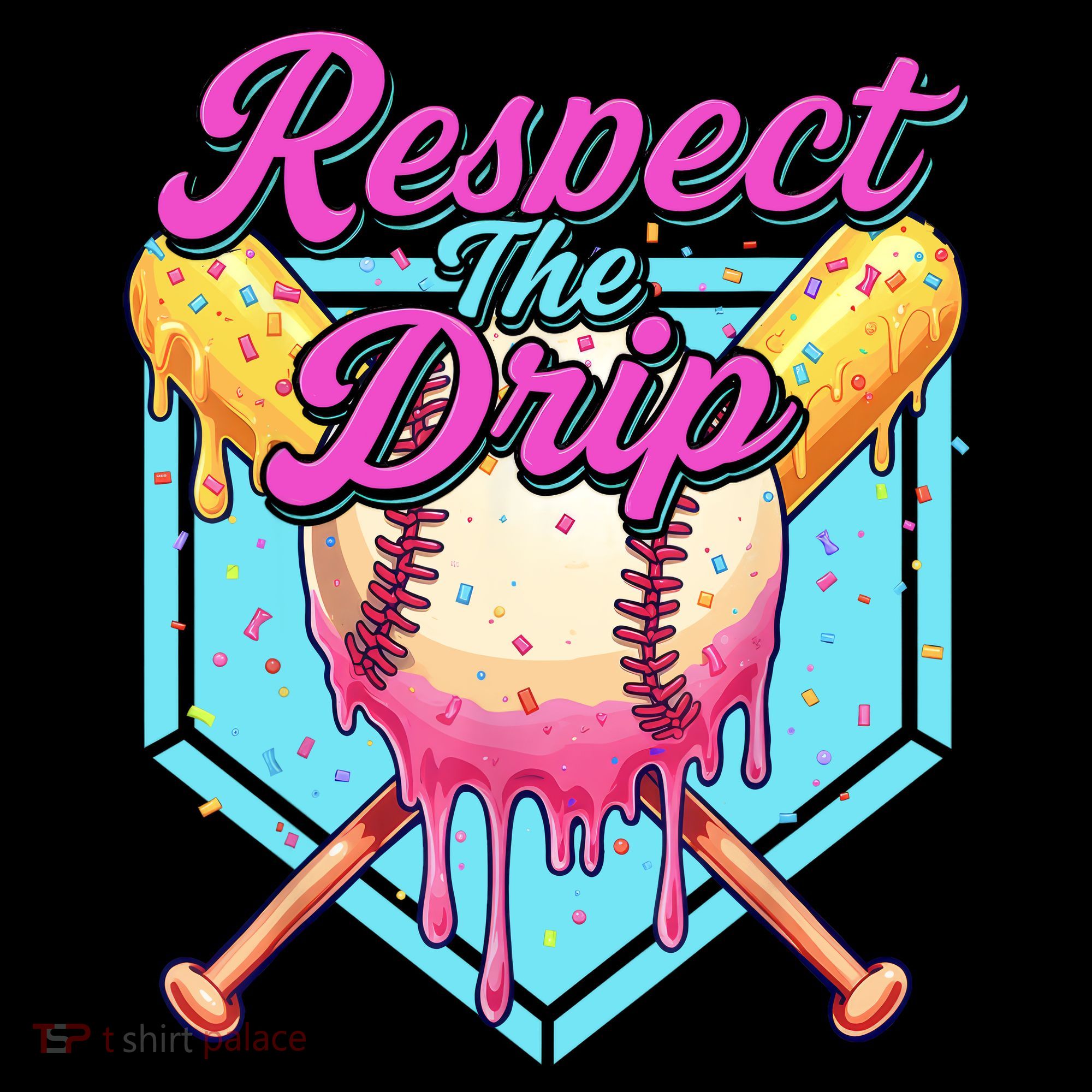 Baseball Drip Boy Home Plate Sports Respect The Drip  Women's Hoodie